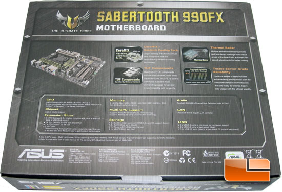 ASUS Sabertooth 990FX Motherboard Retail Packaging