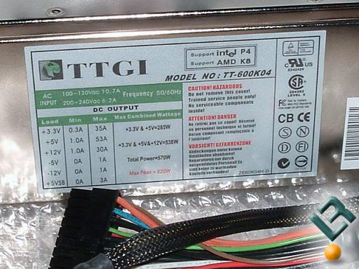 TTGI TT-600K04 (600W) Modular ATX/BTX PSU - Legit Reviews