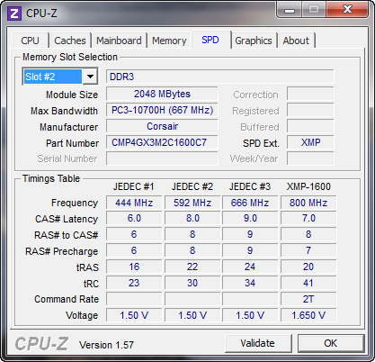 Corsair Dominator CPUz SPD