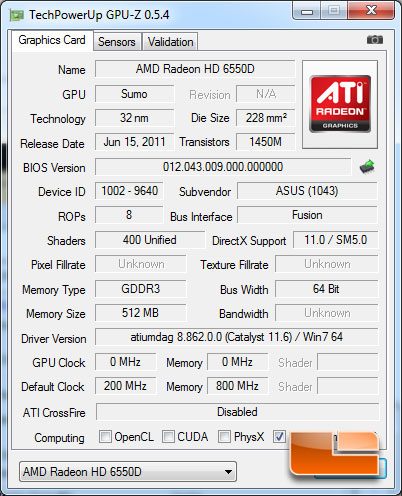 AMD A8-3850 APU GPUz