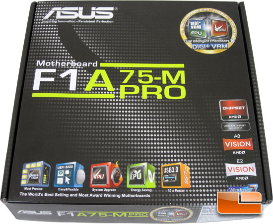 ASUS F1A75-M Pro APU Motherboard Retail Packaging and Bundle