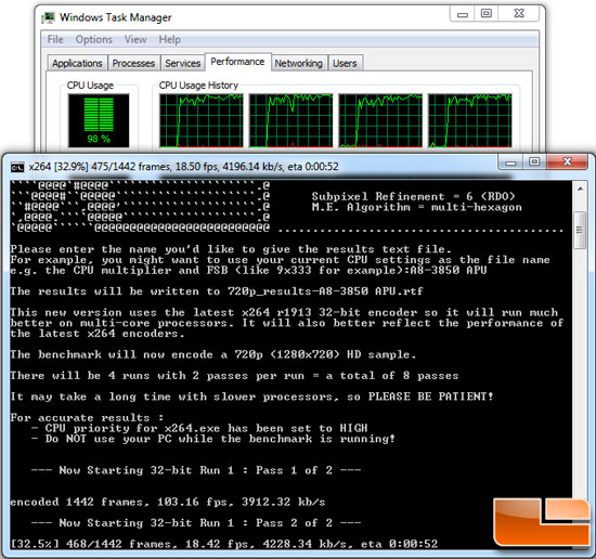 x264 HD Encoding Benchmark