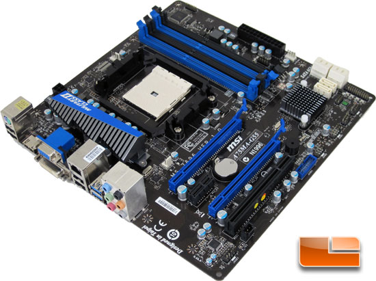 MSI A75MA-G55 AMD APU Motherboard Layout