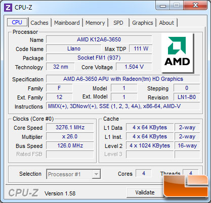 AMD A6-3650 APU Overclocking