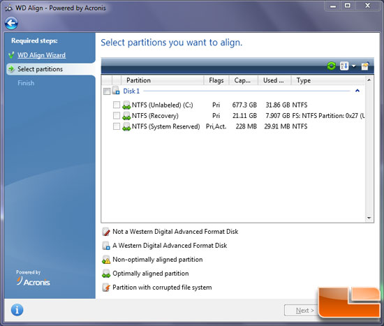 WD Advanced Format Drive Alignment Utility