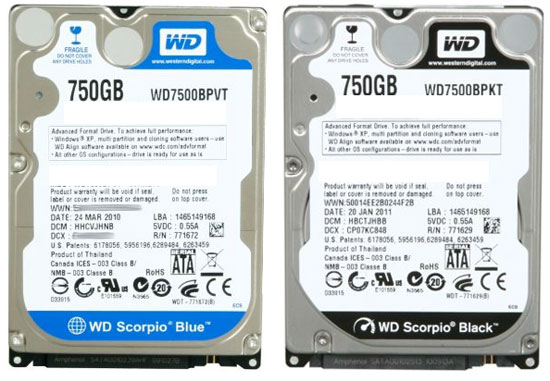 Western Digital Scorpio Hard Drives