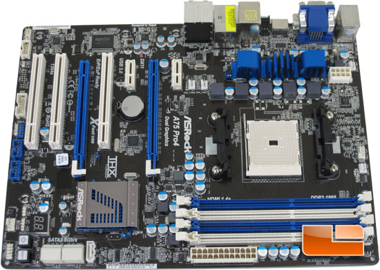 ASRock A75 Pro4 AMD APU Motherboard Layout