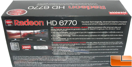 Diamond Radeon HD 6770 XOC Video Card Box Back