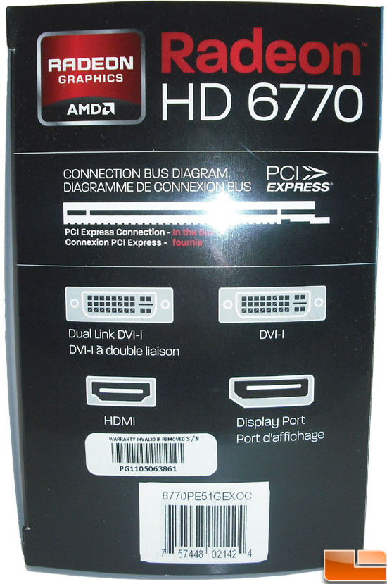 Diamond Radeon HD 6770 XOC Video Card Box Side