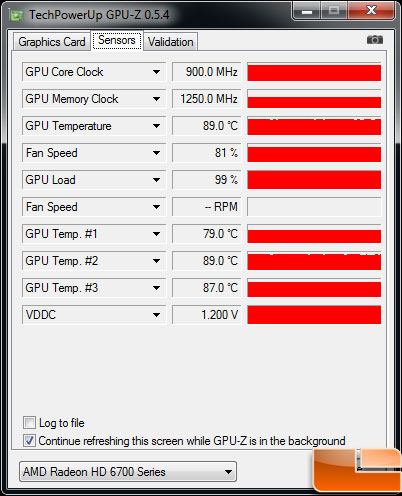 Diamond Radeon HD 6770 XOC Video Card Load Temp