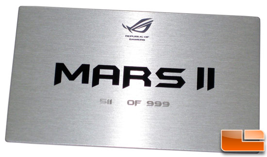 ASUS ROG MARS 2 Limited Edition Number Plate