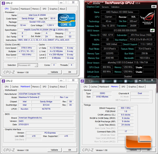 ASUS Maximus IV Extreme-Z Test System and Settings