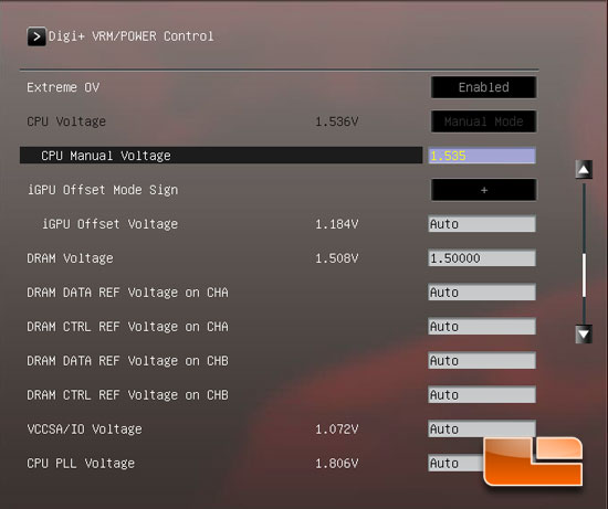 ASUS ROG Maximus IV Extreme-Z UEFI BIOS Overclock Settings