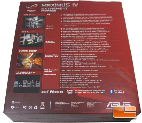 ASUS Maximus IV Extreme-Z Intel Z68 Motherboard Retail Packaging
