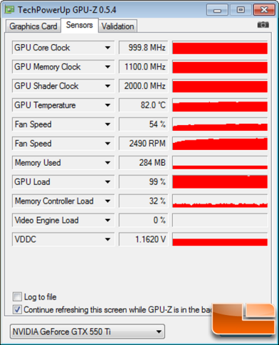 GPU-Z 100% Load