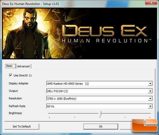 Deus Ex Human Revolution Game Settings