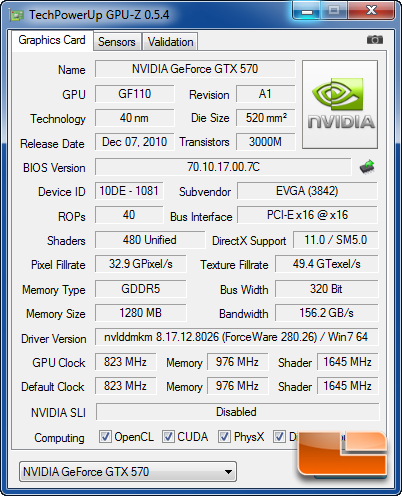 GTX570 Classified GPU-Z