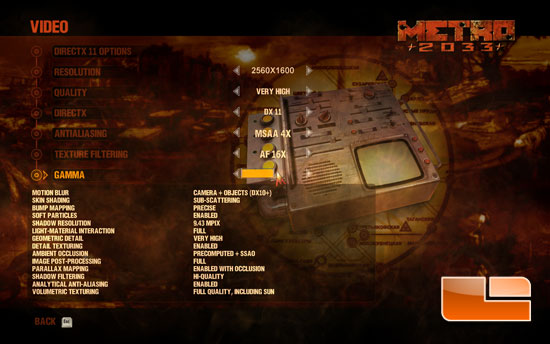 Metro 2033 settings