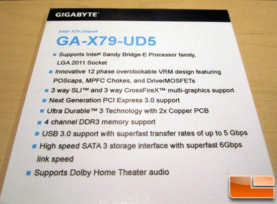 GIGABYTE GA-X79-UD5 Motherboard Preview