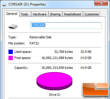 Corsair Flash Voyager 16GB USB 3.0 Flash Drive Actual Capacity