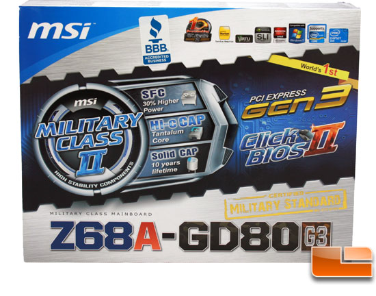 MSI Z68A box front