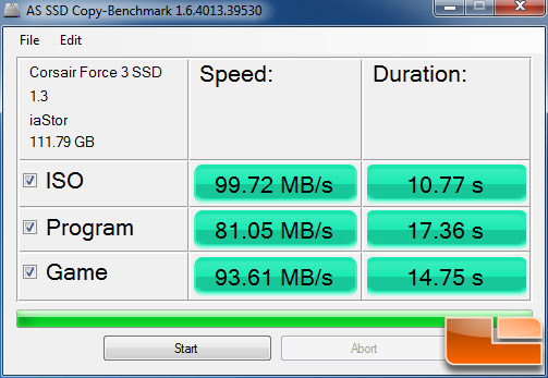 Corsair Force 3 120GB AS-SSD