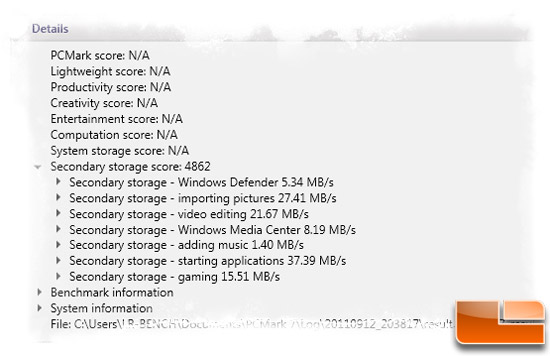 Corsair Force 3 120GB PCMARK VANTAGE