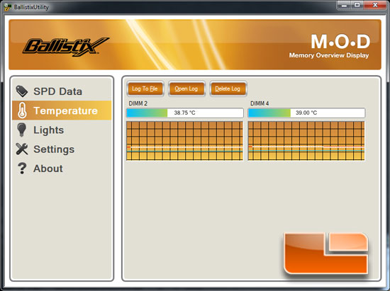 Crucial Ballistix load temperatures without fan