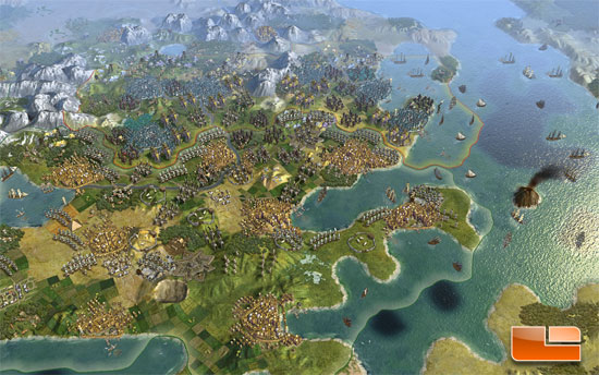 Civilization 5 gameplay benchmark screenshot