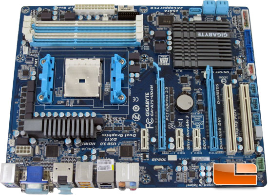 GIGABYTE A75-UD4H Motherboard Layout