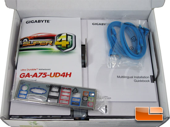 GIGABYTE A75-UD4H Retail Packaging and Bundle