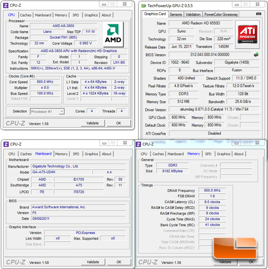 GIGABYTE A75-UD4H Motherboard System Settings