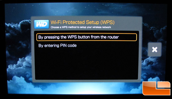 WD TV Live Setup Menu