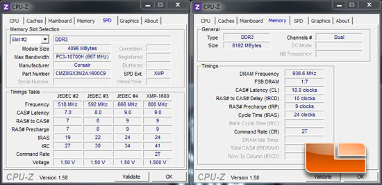 CPUz memory overclocked settings 2