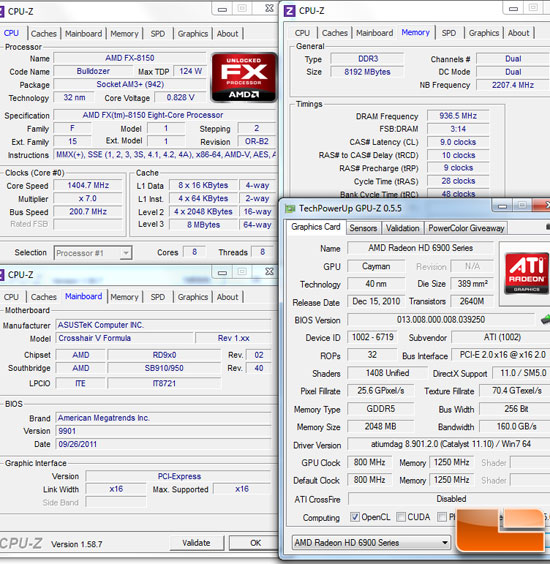 Intel Z68 Test Settings