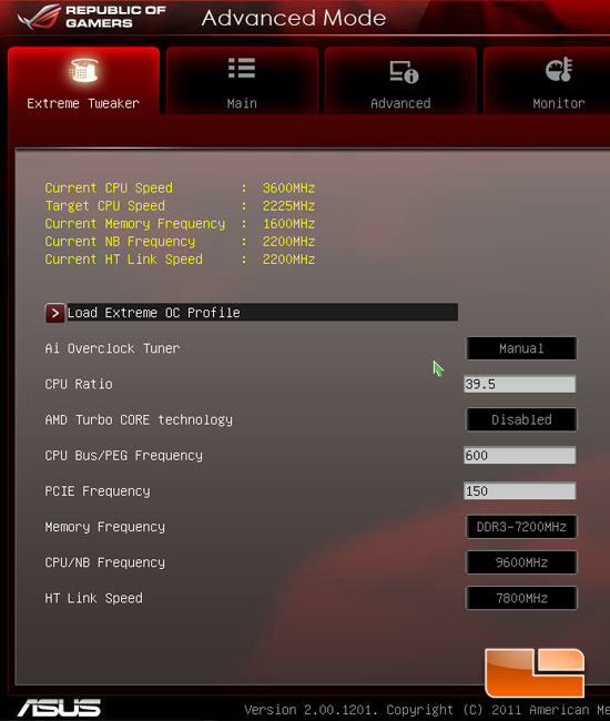 ASUS Crosshair V Formula System UEFI BIOS