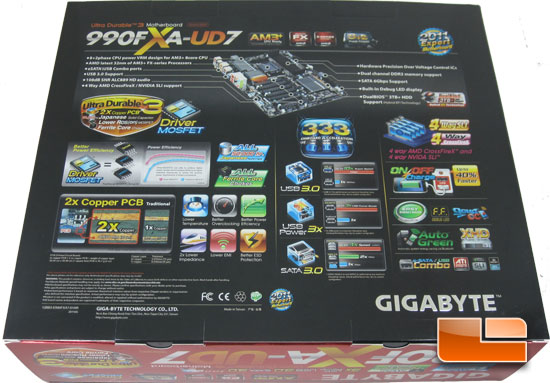 GIGABYTE 990FXA-UD7 Retail Packaging and Bundle