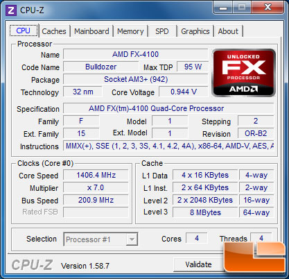 CyberPower Gmaer Ultra 2098 CPU-Z