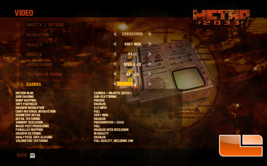 Metro 2033 settings