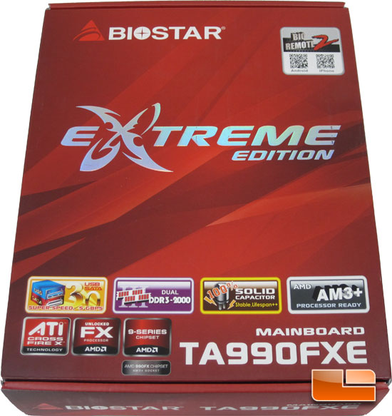 BIOSTAR TA990FXE Retail Box and Bundle