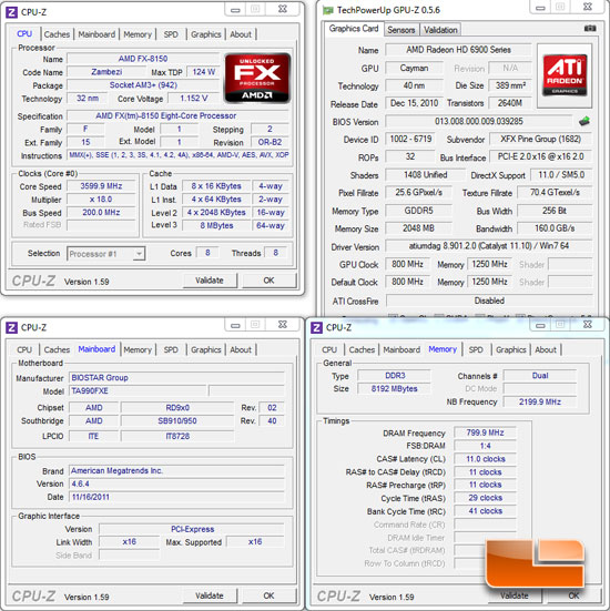 BIOSTAR TA990FXE Test Settings BIOSTAR TA990FXE Test Settings