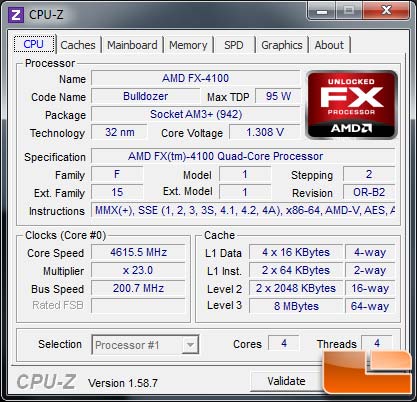 AMD FX-4100 Bulldozer Processor Overclock
