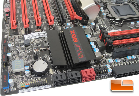 EVGA Z68 FTW LGA1155 Motherboard Layout