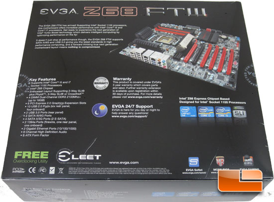 EVGA Z68 FTW Retail Box and Accessories