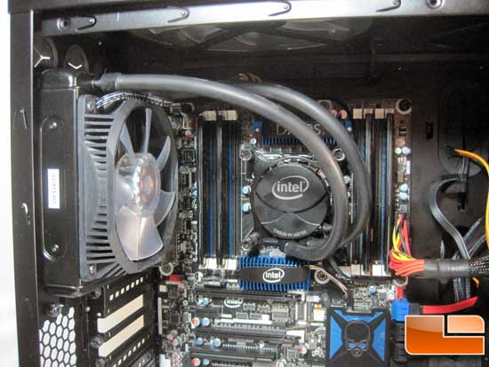 Intel RTS2011LC Water Cooler installed push method