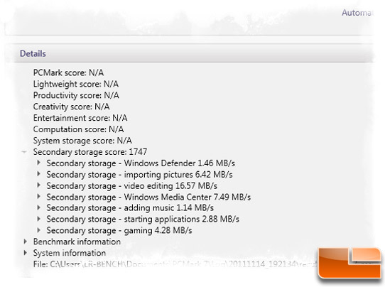 Seagate Momentus 750GB PCMark 7