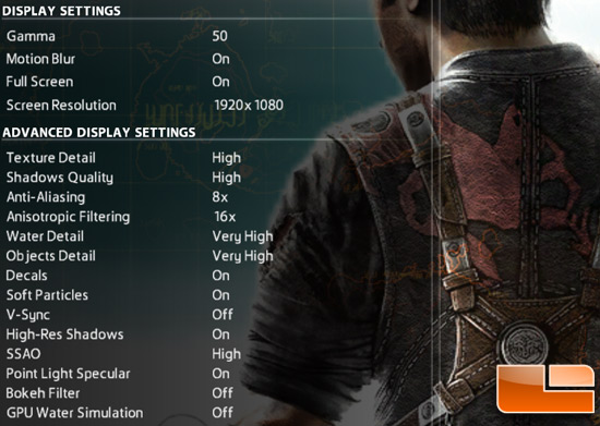 Just Cause 2 Game Settings