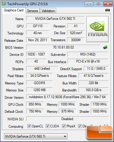 MSI N560GTX-448 Overclock