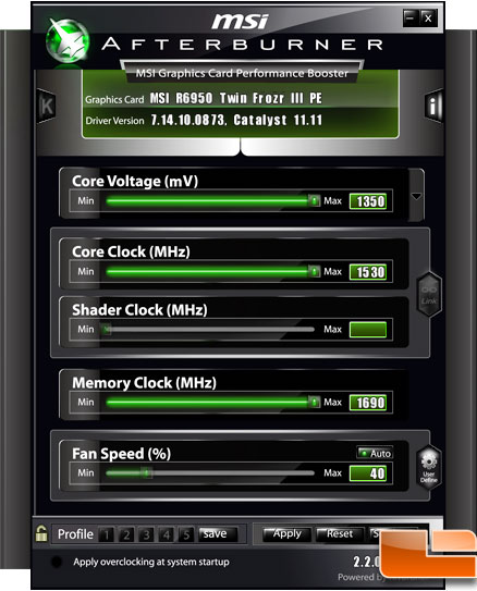 MSI R6950 Twin Frozr III 1G/OC Overclock MSI R6950 Twin Frozr III 1G/OC Overclock