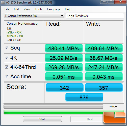 Corsair Perofrmance Pro 256GB AS-SSD